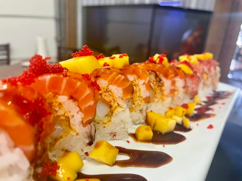 Salmon and mango from Blu Fish