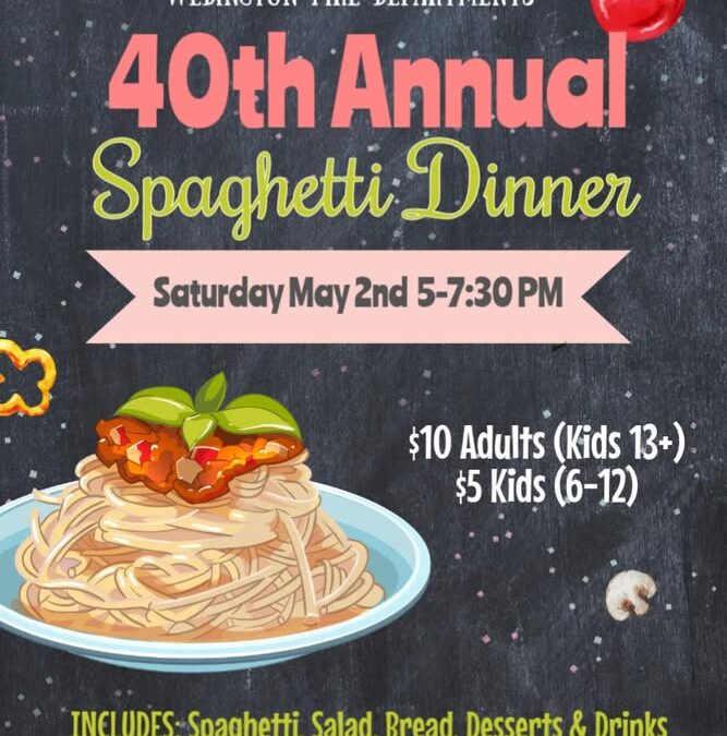 40th Annual Wedington Fire Department Spaghetti Dinner