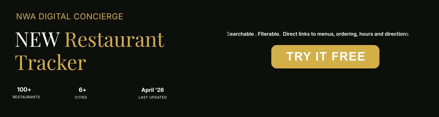 northwest arkansas new restaurant tracker banner free trial