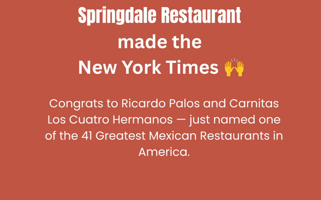 Springdale AR restaurant made the New York Times